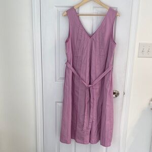GAP 100% Cotton Pink Sleeveless Dress with pockets size Medium